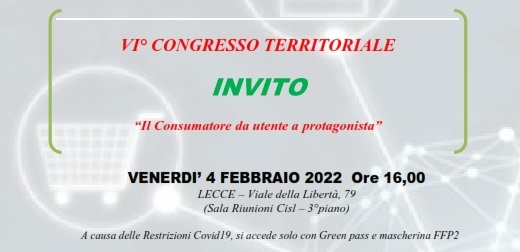 Al via il sesto Congresso di Adiconsum Lecce